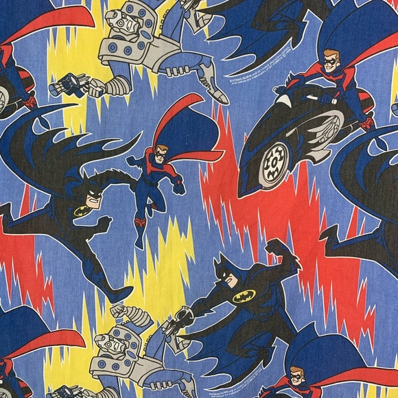 VINTAGE 1996 BATMAN ROBIN FITTED BED SHEET - Picture 1 of 4